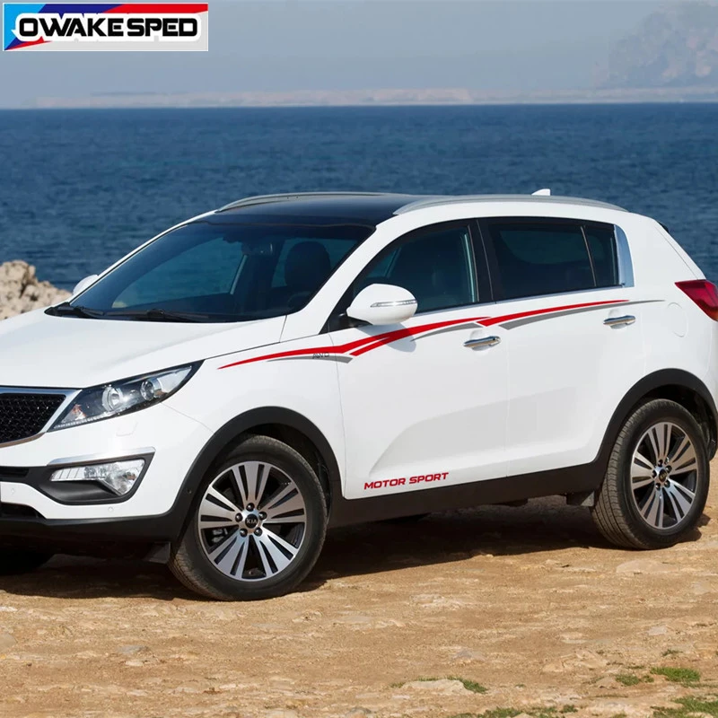 Автомобильные спортивные полоски для KIA SPORTAGE BORREGO Стайлинг автомобиля наклейки