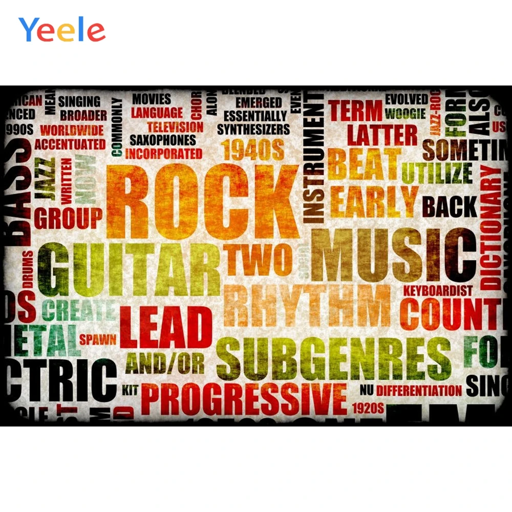 Yeele рок музыка свинец ребенок день рождения украшения фотографии пейзажные