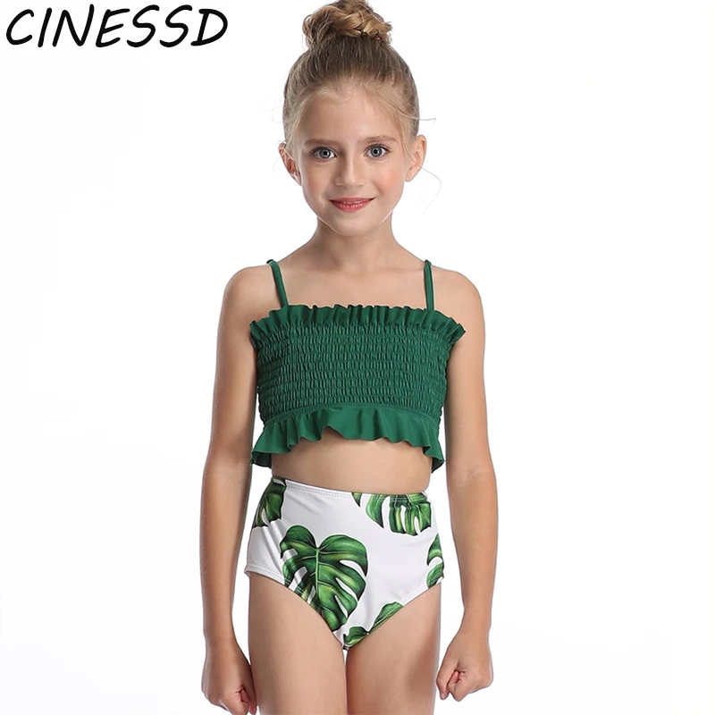 Комплект бикини для девочек подростков из 2 предметов повседневный купальный