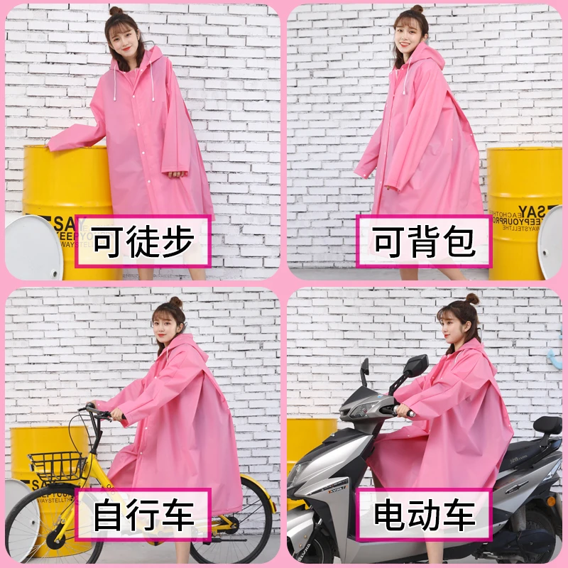 

Long Raincoat Poncho Waterproof Fabric Thick Women Rain Jacket Hiking Windbreaker Raincoat Motorcycle Regenpak Rain Gear AC50RC