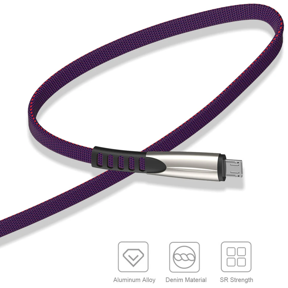 Venroii кабель Micro USB 1 м 2 м Android для зарядки и синхронизации данных для samsung J5 MicroUSB для huawei Honor 7 Xiaomi Redmi