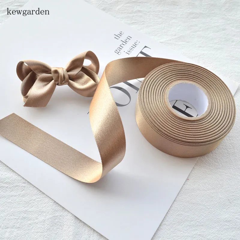 

Kewgarden Flower Gift Packing Riband Glitter Cotton Satin Ribbons 1" 25mm Handmade Tape DIY Hair Bowknot Accessories 10 Meters