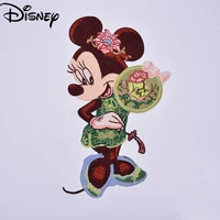 Disney Fashion New 2021 Cute Cartoon Anime Mickey Mouse Embroidered Soft Cloth Clothing Embroidery Sewing Patch Sticker
