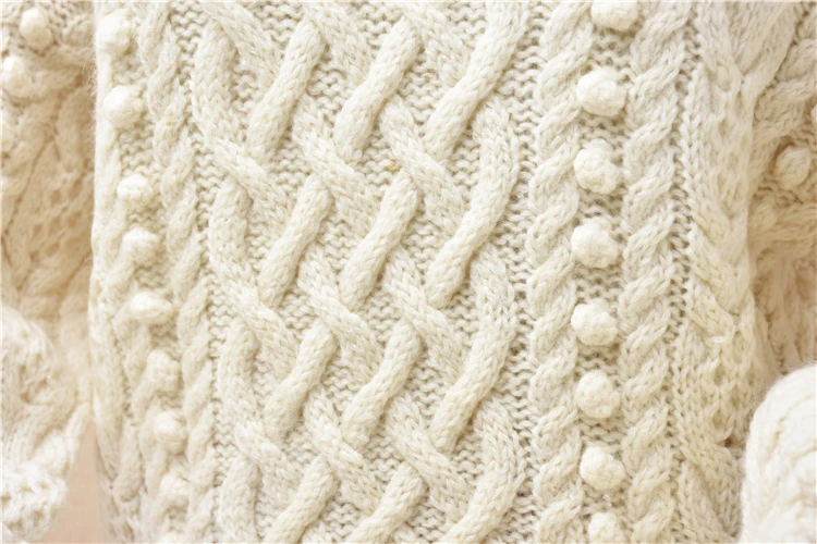 

Hot Christmas Top mujer women ladies fashion 100% wool hand knitted warm pullover spring winter woolen tops quality sweater