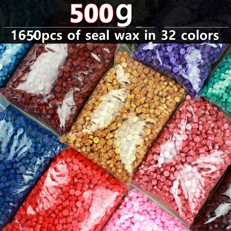 

500g Vintage Sealing Wax Tablet Pill Beads Envelope Seal Sticks for Envelope Wedding Seal Ancient Sealing 1650pcs