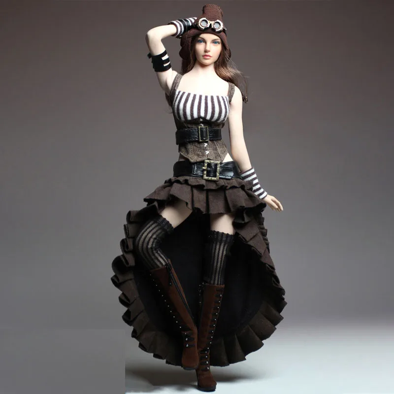 

Special deal SUPER DUCK 1/6 Scale Female Steampunk Dress Clothes Set C020B Model For 12'' Action Figure Body DIY