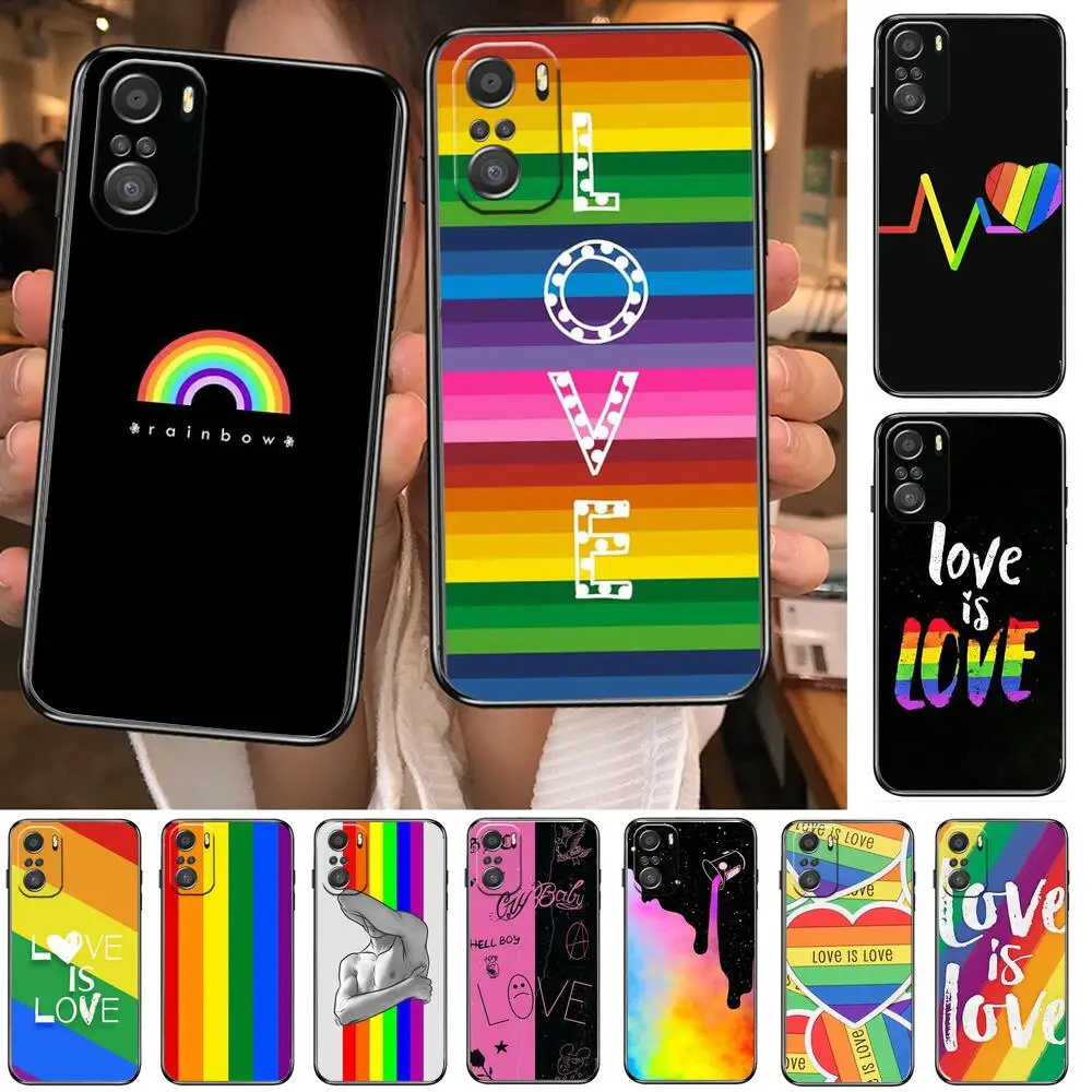 

LOVE Phone Case For xiaomi mi 11 Lite pro Ultra 10s 9 8 MIX 4 FOLD 10T 5g Black Cover Silicone Back Prett