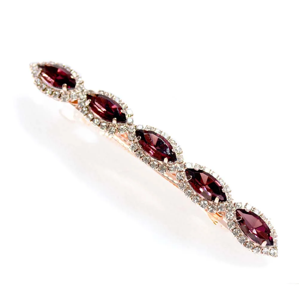 Женская Ретро металлическая заколка со стразами блестящая для волос модные