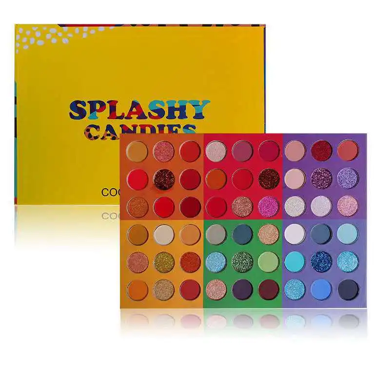 Яркие тени для век макияж 54 Цвета матовые и мерцающие Пудра Палитра Косметика 6