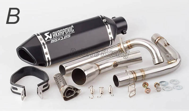 Мотоцикл Akrapovic выхлопная средняя труба Mid разъем слипоны для MSX обезьяна 125 Ducati