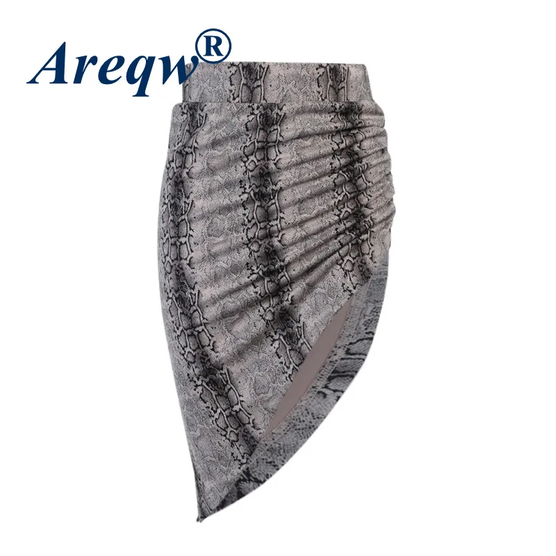 

2021 Pleated Slit Skirt Fashionable Sexy Knitted Gradient Irregular Hip Skirt