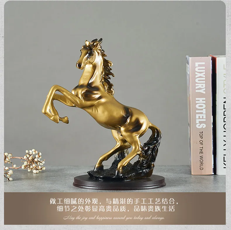 GOOD LUCK HOME OFFICE Company SHOP ROOM TOP COOL Success Money Drawing gold horse decorative FENG SHUI statue | Дом и сад