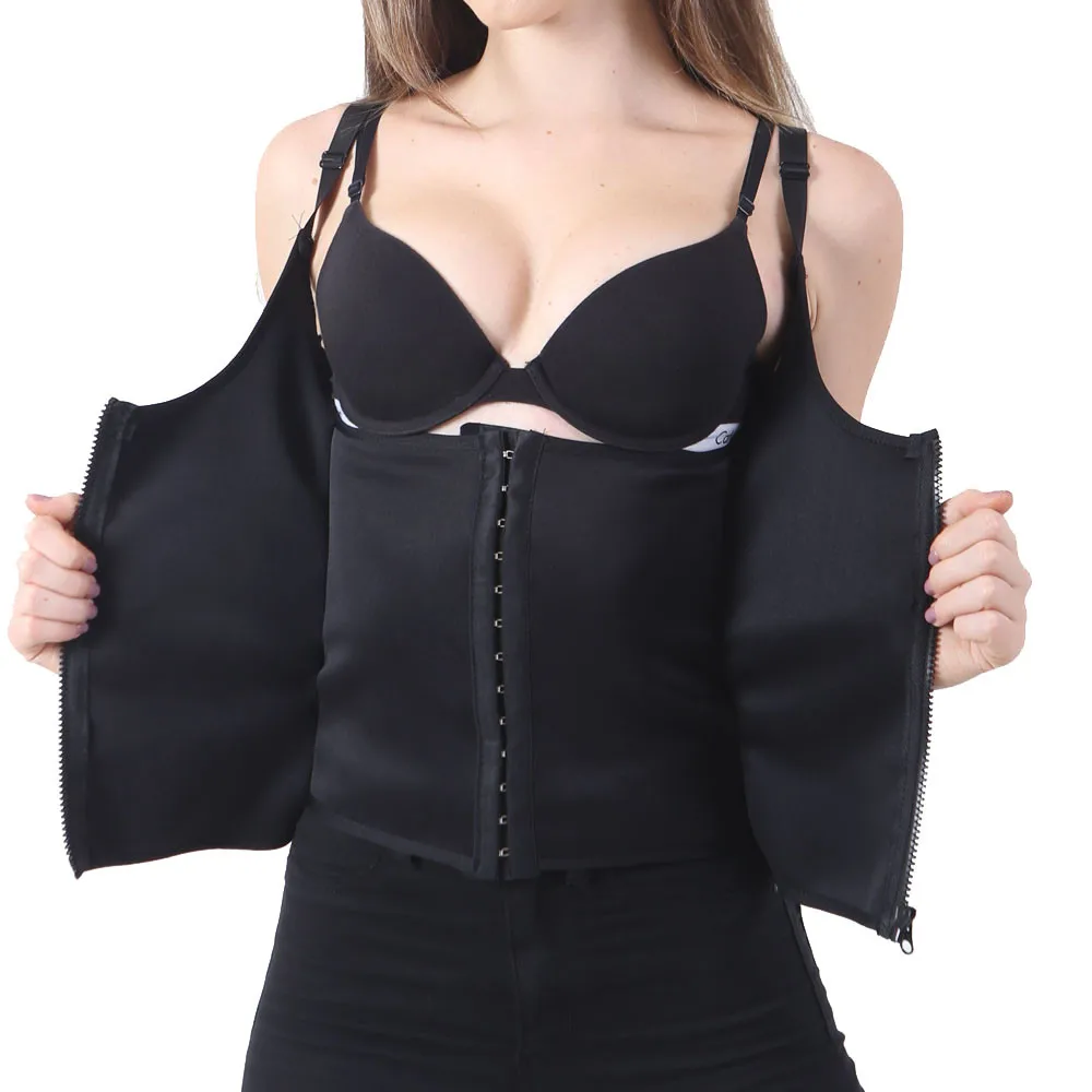 

Fashion Women Zipper Sweat Saunna Waist Trainer Body Shaper Slimming Vest