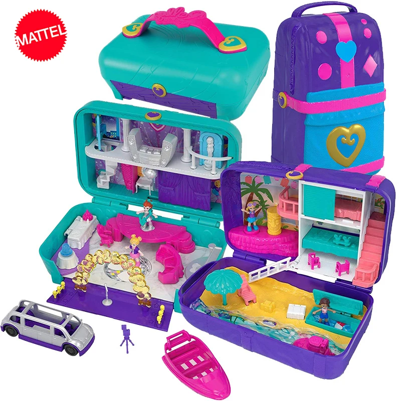 Оригинальный Mattel Polly Карманный домик для девочек куклы большой мир сокровищ