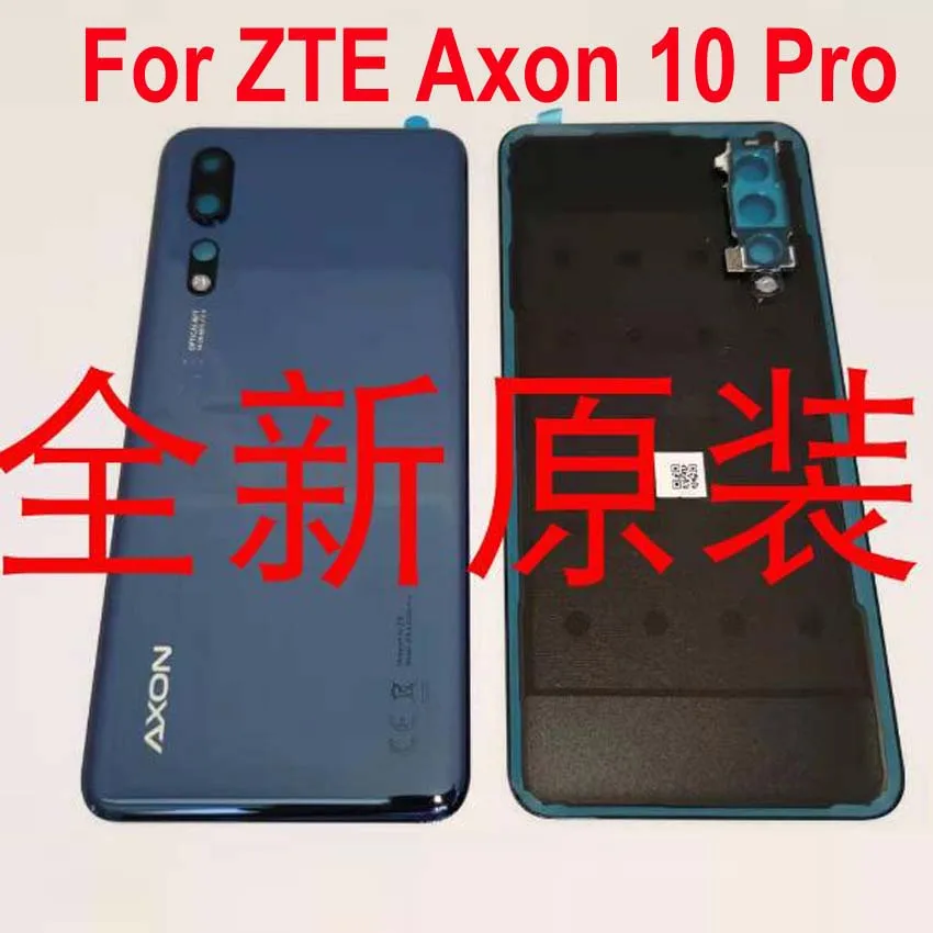 

Original New Battery Back Cover For ZTE Axon 10 Pro Housing Door Rear Case with Camera Glass Lens Phone Shell Replacement
