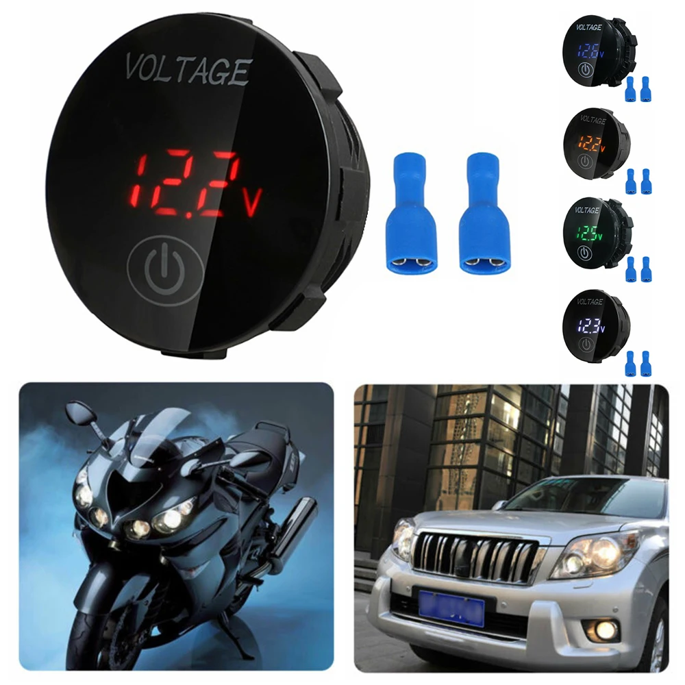 

1* Voltmeter 12V-24V 1x Car Gauge LED Marine Meter Voltage 1pc 37x17mm