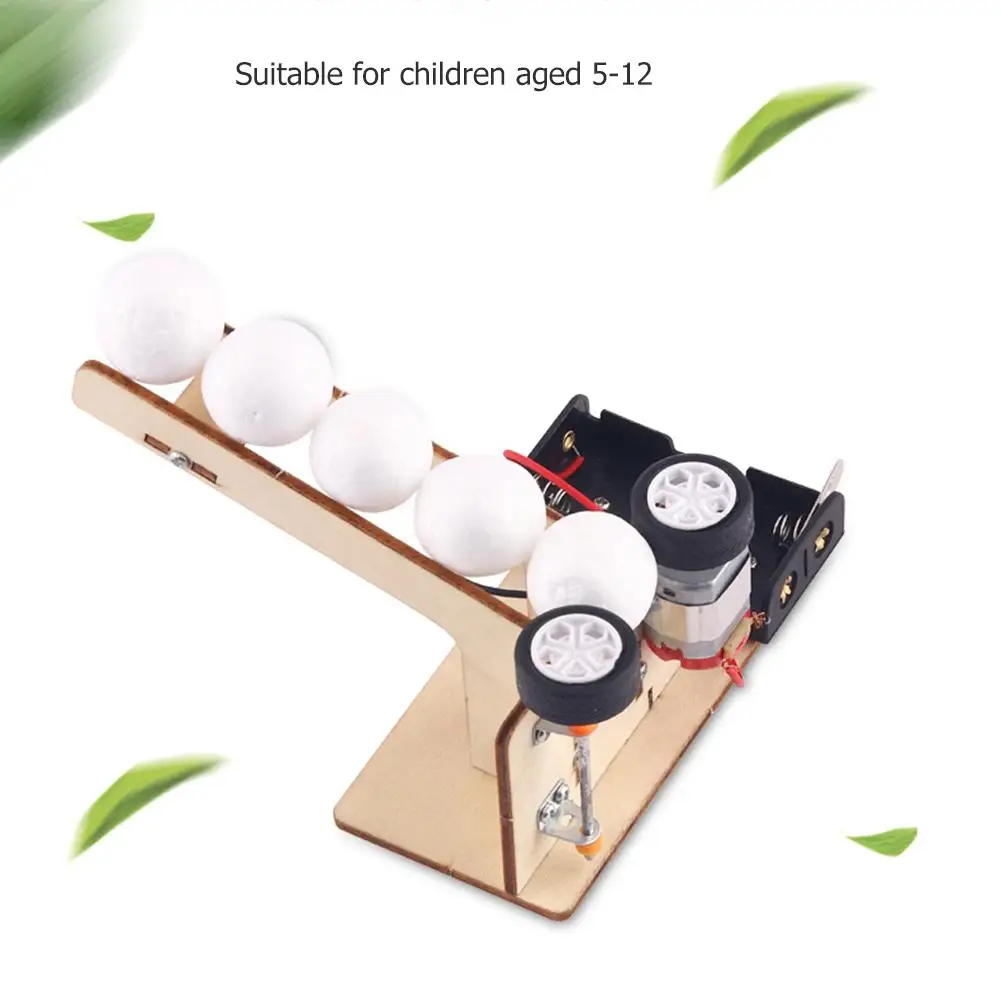 

Wooden Electric Ball Pitching Materials Creative School Projects Teaching Educational Equipment DIY Science Experiment Model Kit