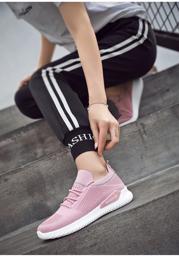Женские кроссовки Flyknit; женская дышащая повседневная обувь для отдыха