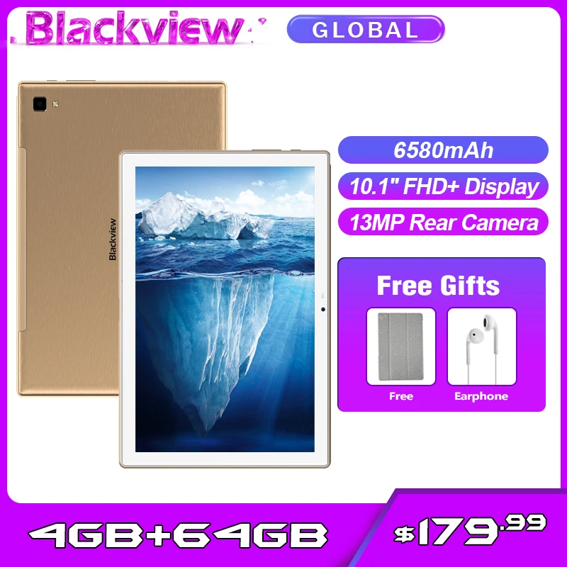 Blackview Tab 8 планшет с 10 1 дюймовым дисплеем ОЗУ 4 Гб ПЗУ 64 ГБ 13 МП 0 мАч Android 1|Смартфоны|
