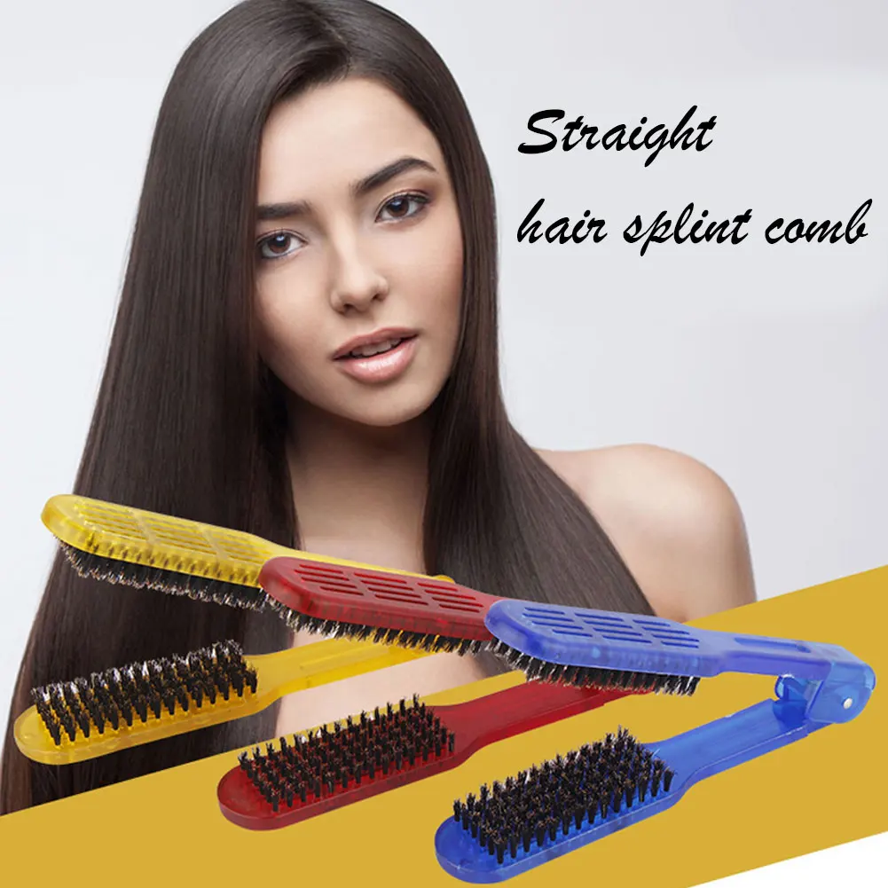 

Transparent Bristle Comb Splint Comb Straight Hair Splint Comb High Temperature Straighten Comb Brush Hair Styling Accessories