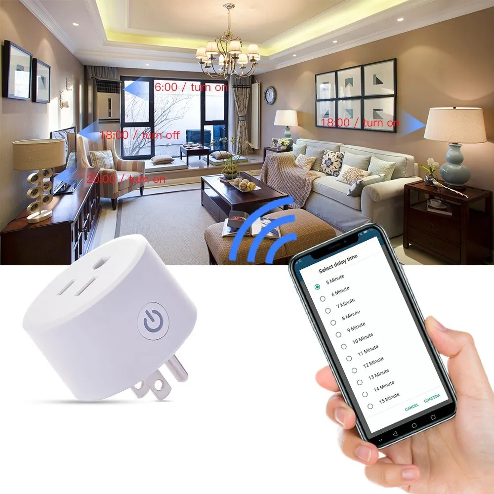 

WIFI Plug Smartplug Timing Socket by Homekit Wireless Voice Intelligent Control RC Car Remote Control Home US UK EU Type