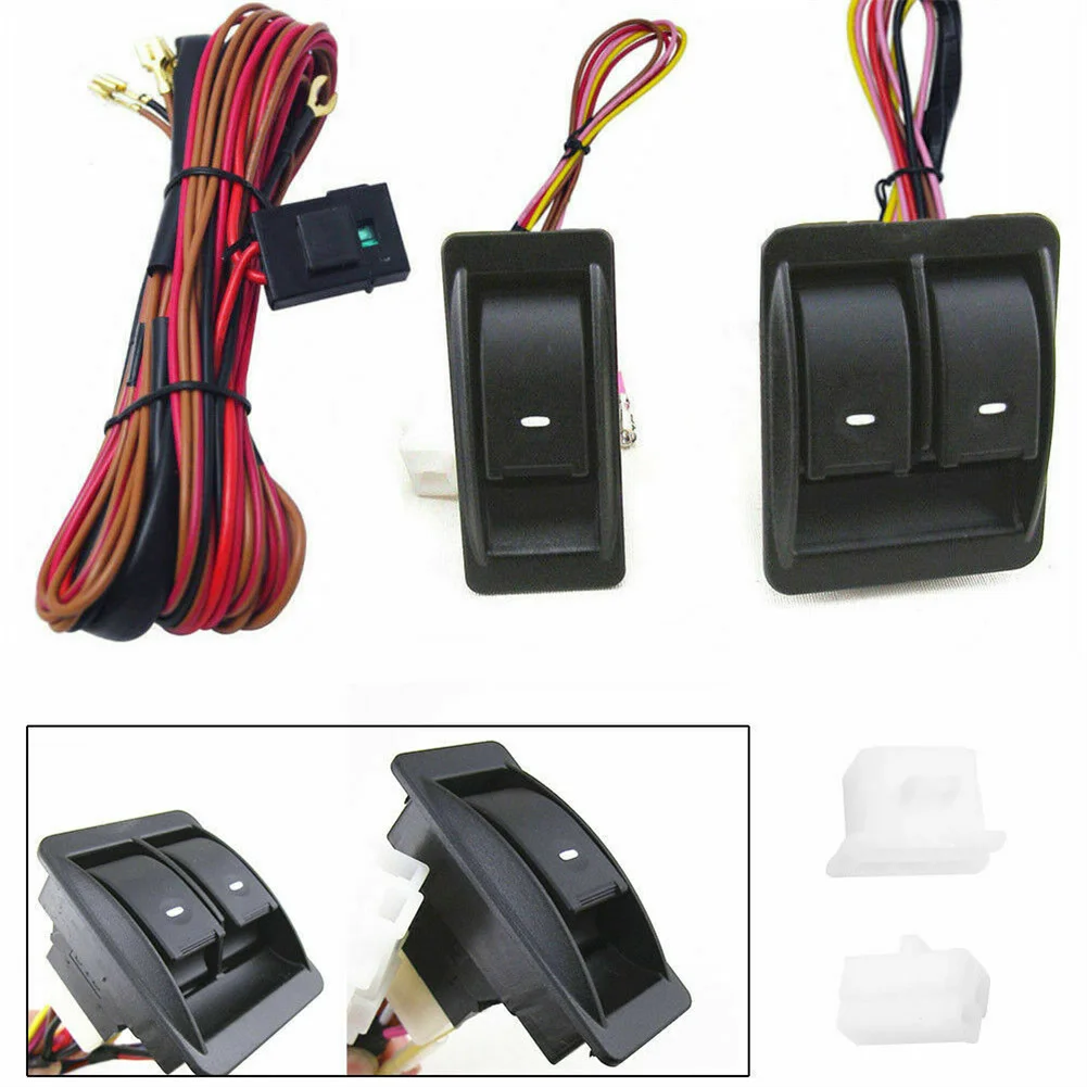 

Universal Car Electric Power Lifter Switch Holder Kit+12V 24V Wire Harness Truck Switches Holder Metal+plastic Car Accessories