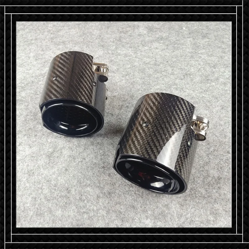 1 шт. углеродное волокно глянцевая черная выхлопная труба для F87 M2 F80 M3 F82 F83 M4 M