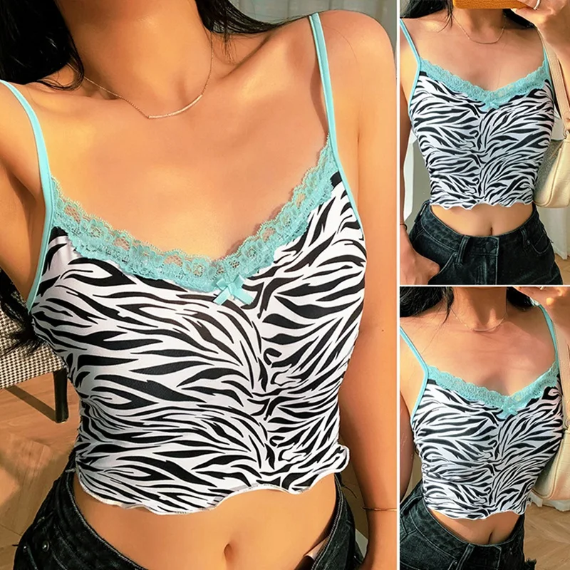 

Женский сексуальный кружевной топ с V-образным вырезом и леопардовым принтом