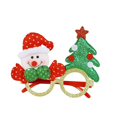 snowman tree Рождественские украшения для взрослых и детей, праздничные игрушки Санта снеговик, рога, очки, праздничное украшение - Цвет: snowman tree