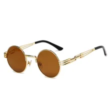 New Fashion Retro Steampunk Sunglasses Brand Design Women Men Round Metal Punk Sun glasses UV400 Shades Eyewear
