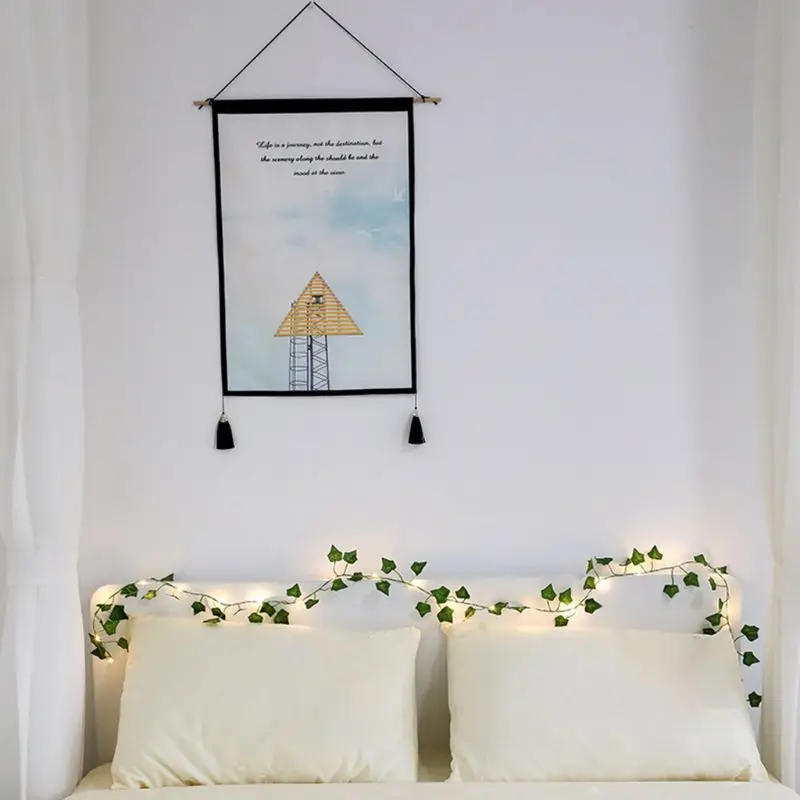 

2M 20 LED Artificial Plants String Light Maple Leaf Green Vine for Home Wedding