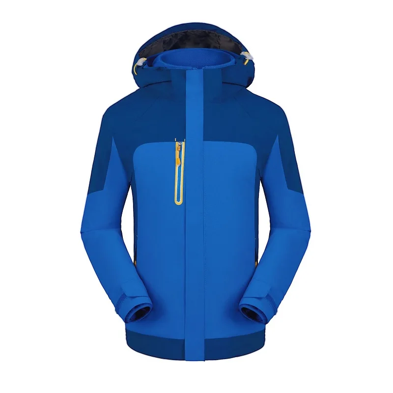 

Men's and women's fashion solid color zipper outdoor jacket outdoor hiking windproof and rainproof warm jacket new XS-4XL code