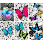 Набор для алмазной живописи Huacan с бабочками, домашний декор 5d сделай сам, мозаика для вышивки стразами, животное, камень, Алмазное искусство