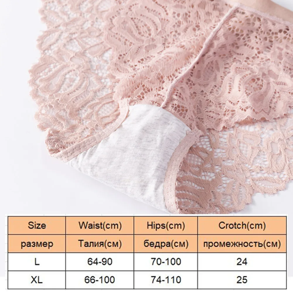 3 шт. женские прозрачные кружевные брифы с низкой посадкой|Женские трусики| |