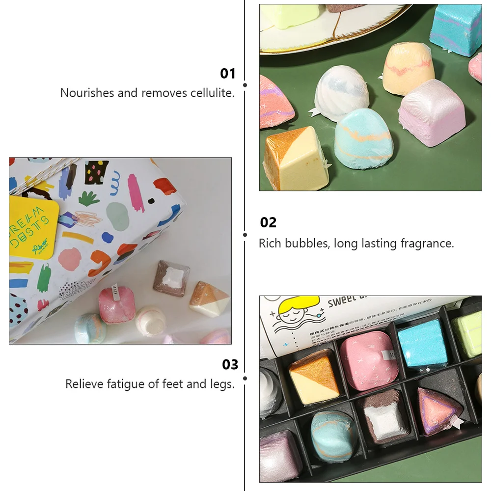 

1 Set of Essential Oil Bath Bombs Bathing Balls for Foot Care (Random Style)