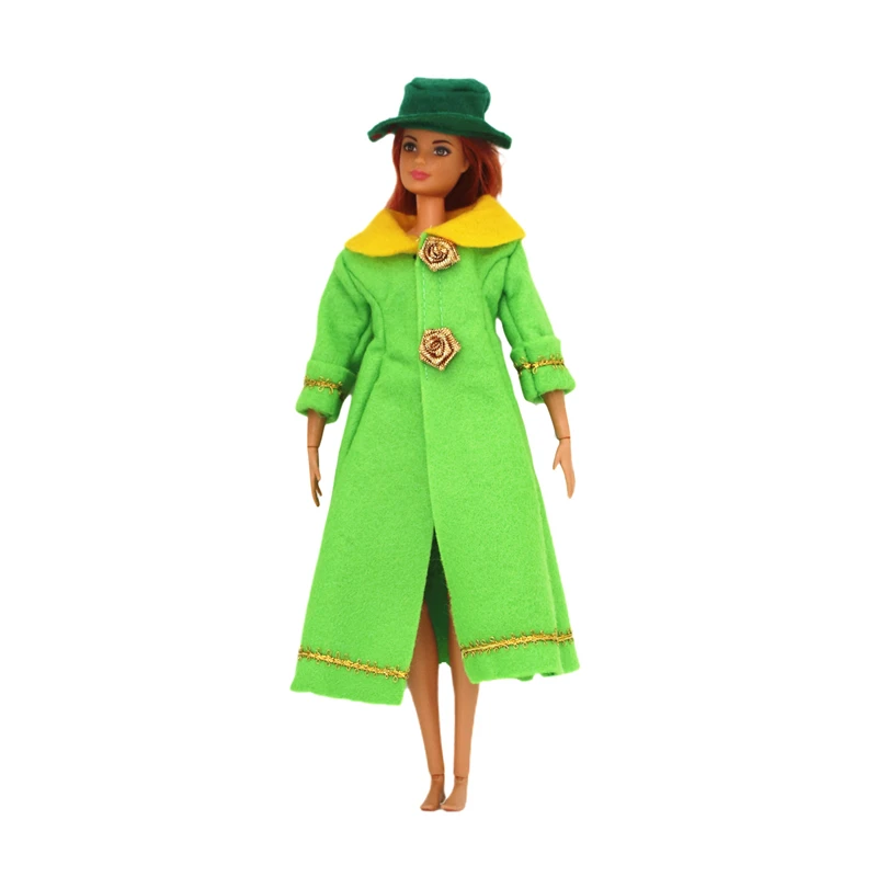 Модное женское зеленое пальто комплект одежды для Барби 1/6 30 см BJD FR кукла одежда