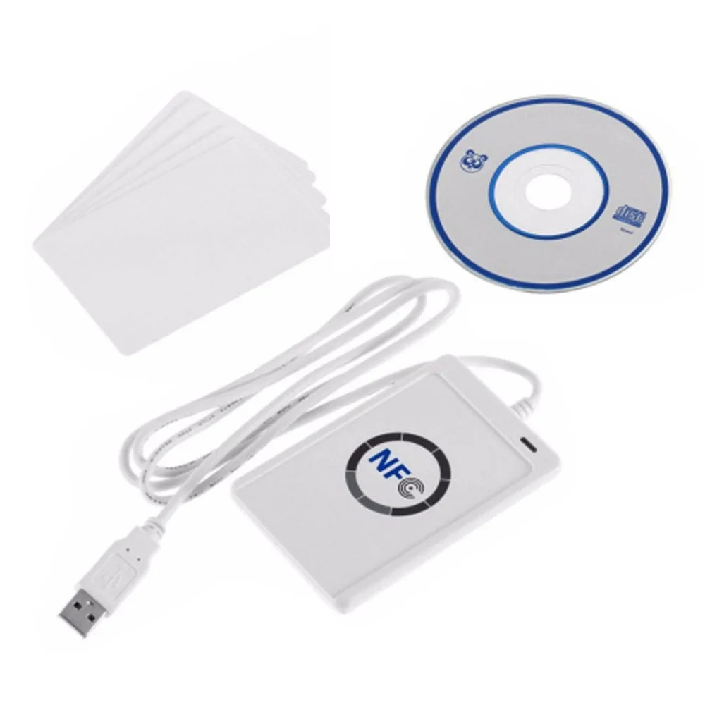 ACR122U NFC RFID считыватель смарт-карт Писатель Копир Дубликатор записываемый клон программное обеспечение USB для ISO14443 протокол S50
