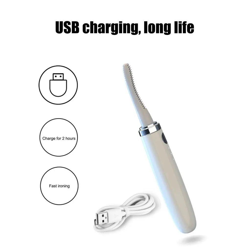 

Rechargeable Electric Heating Eyelash Curling Instrument Electric Eyelash Curler Eyelash Curler Silicone Material