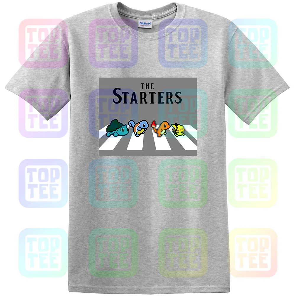 Starter Pocket Monsters тема "Beatles-Abbey Road" мужская женская детская футболка унисекс