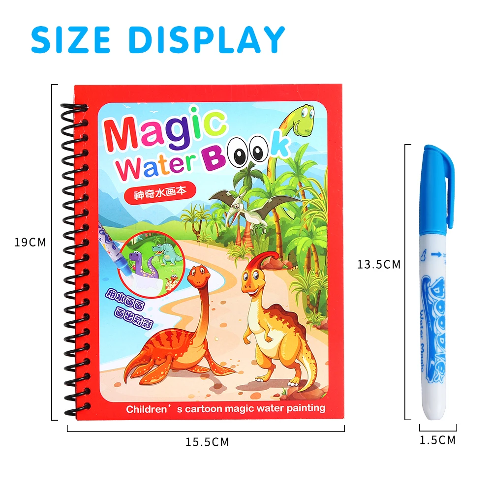 

Волшебная книга для рисования водой, книга-раскраска, ручка, рисование, доска для рисования, детские игрушки, подарок на день рождения, Рожде...