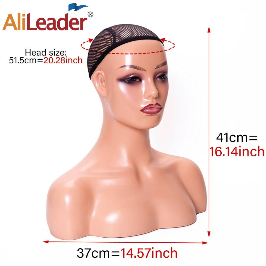 Alileader 3 цвета парик дисплей голова манекен с плечами для женских ювелирных