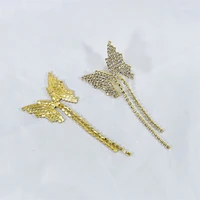 romantic cute gold color butterfly alloy drop earring for women gifts party prom premium luxury earrings jewelry accessories