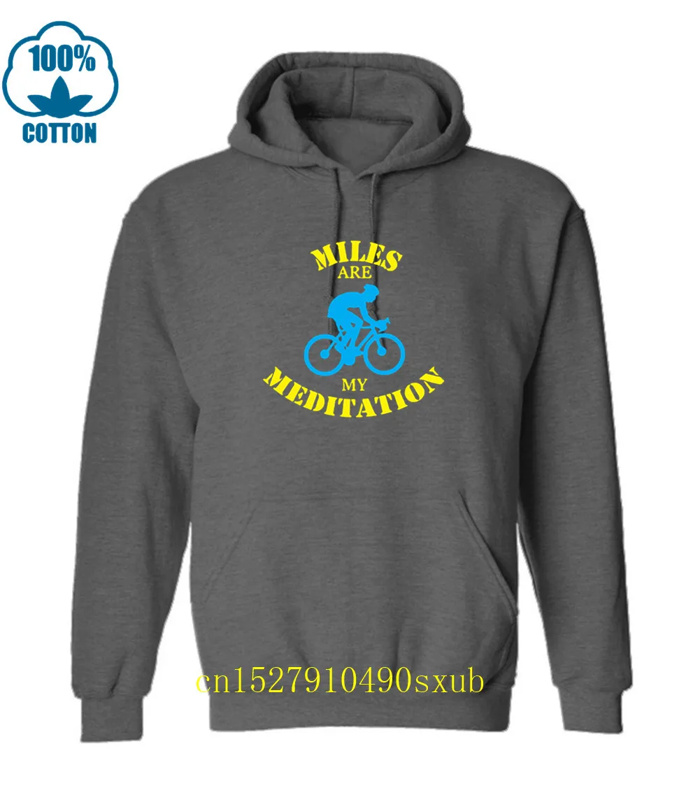 

Miles are my meditation men round neck Hoodies black front