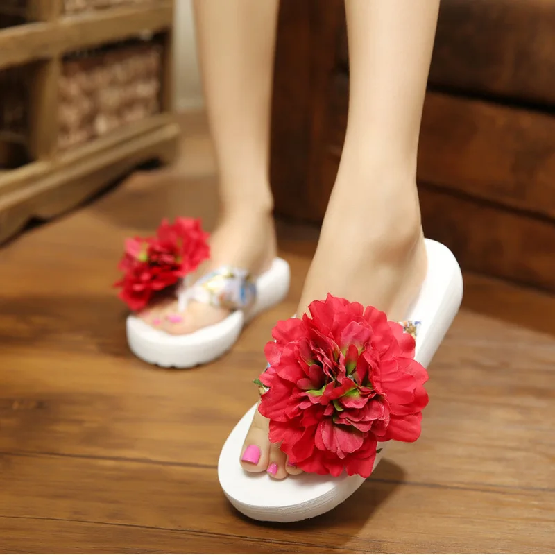 XMISTU/большие размеры Модные Вьетнамки с цветами для девочек Красивые пляжные