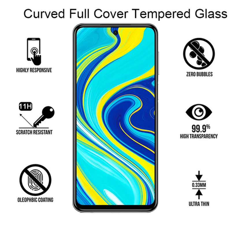Защитное стекло закаленное для Xiaomi Redmi Note 8 Pro/7/9s/9 Pro/8/7A/8A/K20/K30 Pro | Мобильные