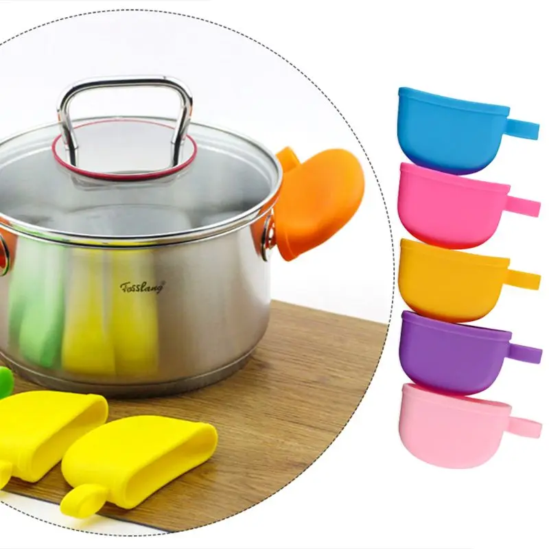 

Kitchen Accessories Silicone Heat Resistant Cover Anti-skid Lid Holding Knob Pot Handle 12x6x2cm