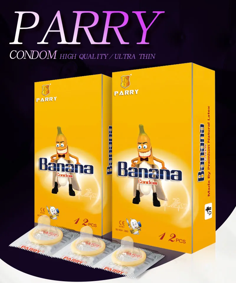 Презервативы PARRY 12 шт. презервативы с супер смазкой банановый вкус для любви