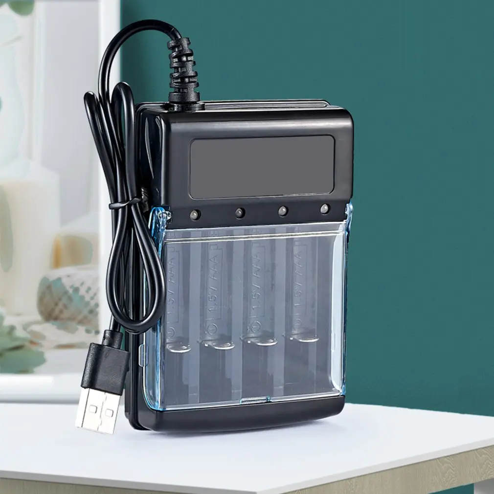 

Multi-function Intelligent Four-slot Fast Charging USB Charger Multi-Compatible AA/AAA Battery USB Charger