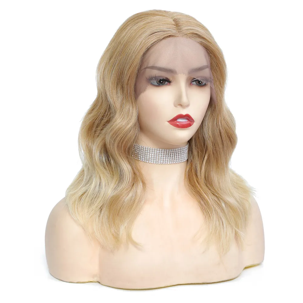 blonde synthetic lace front wig
