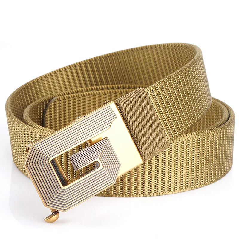 

Ремень мужской нейлоновый парусиновый, роскошный брендовый с G-образной пуговицей, с автоматической пряжкой, дышащий дизайнерский, для отды...